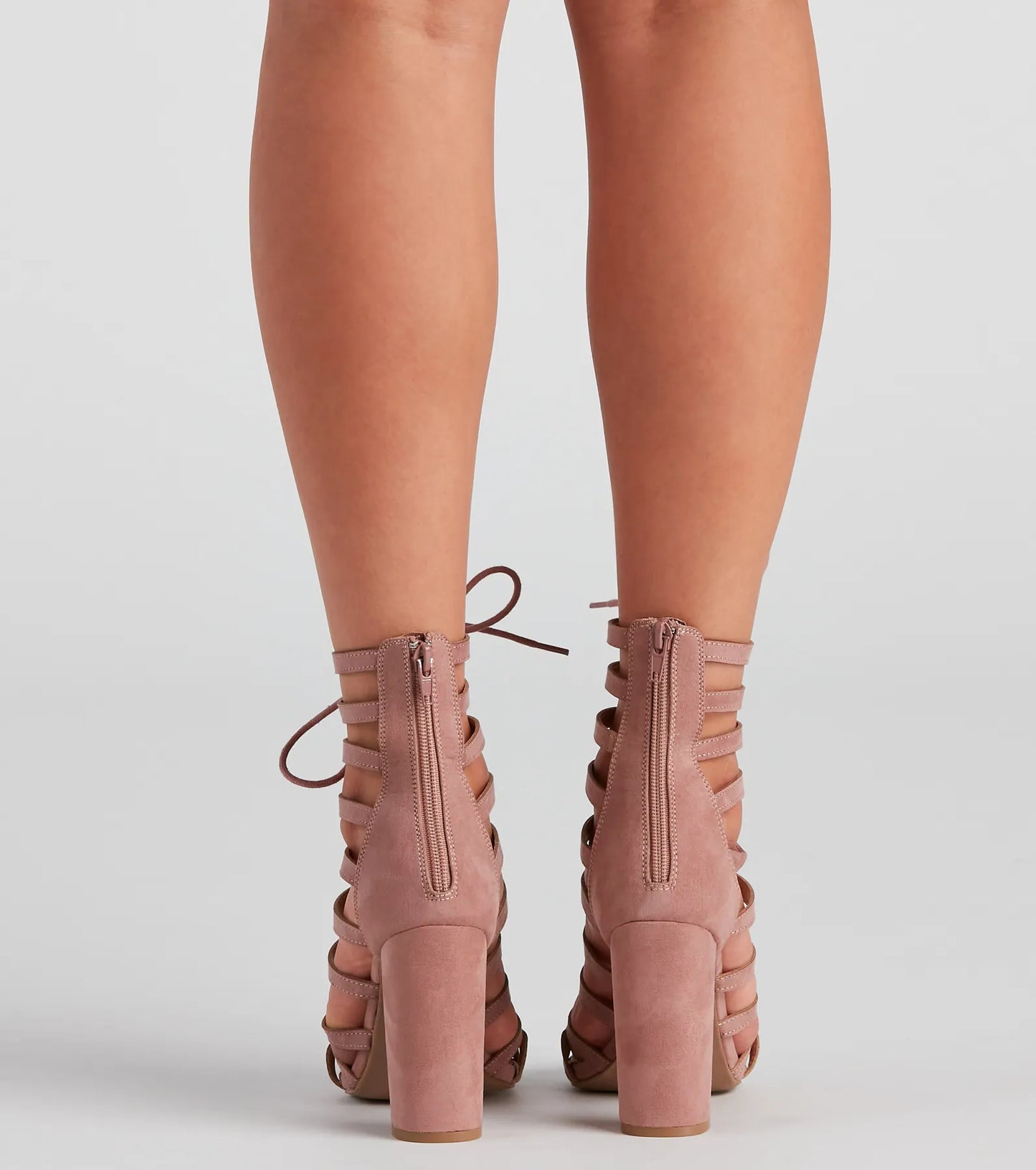 Strapped In Nubuck Lace-Up Booties