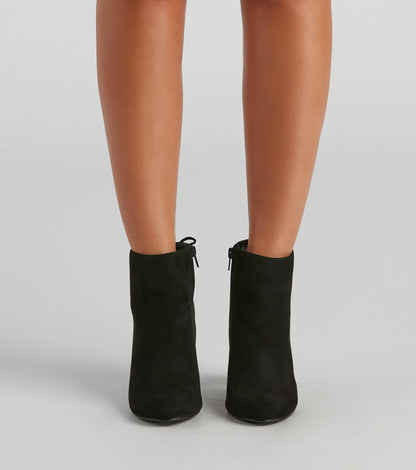 Tied With Style Block Heel Booties