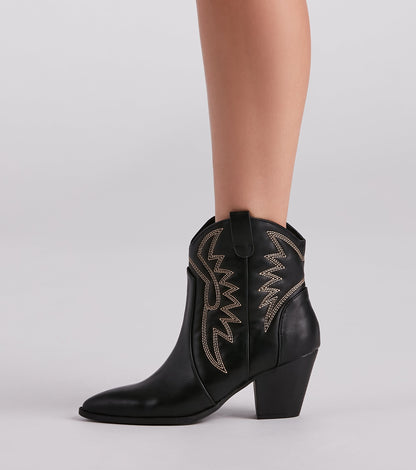 Country Style Cowboy Booties