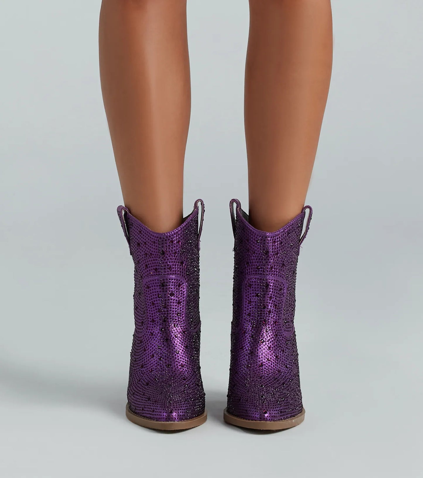 Glitzy Rhinestone Western Booties