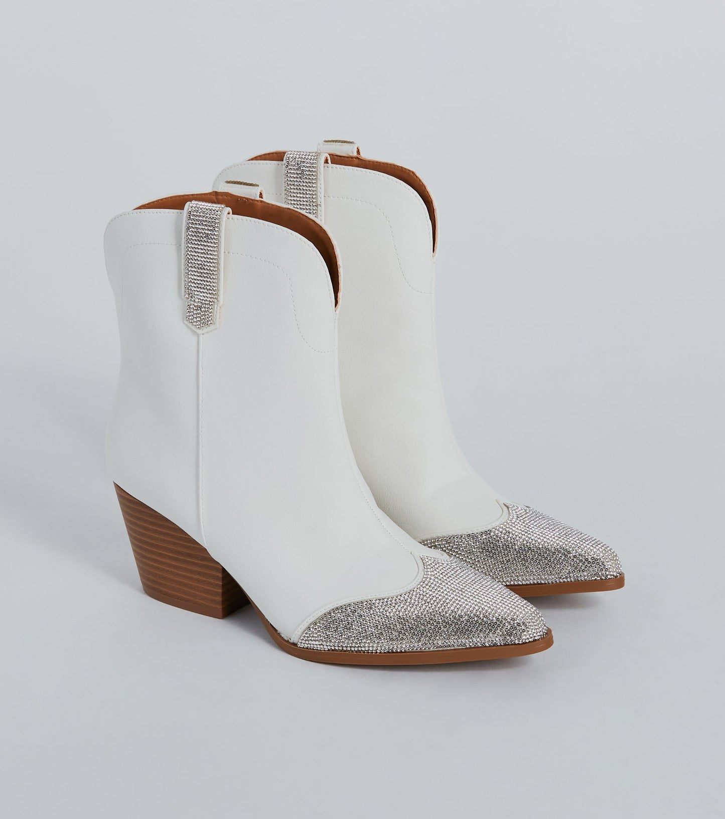 Sparkle Time Rhinestone Western Ankle Booties