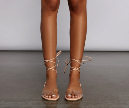 Essential Lace Up PVC Sandals