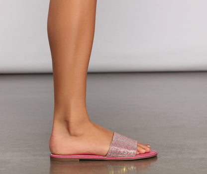 Glow Ambition Rhinestone Slides
