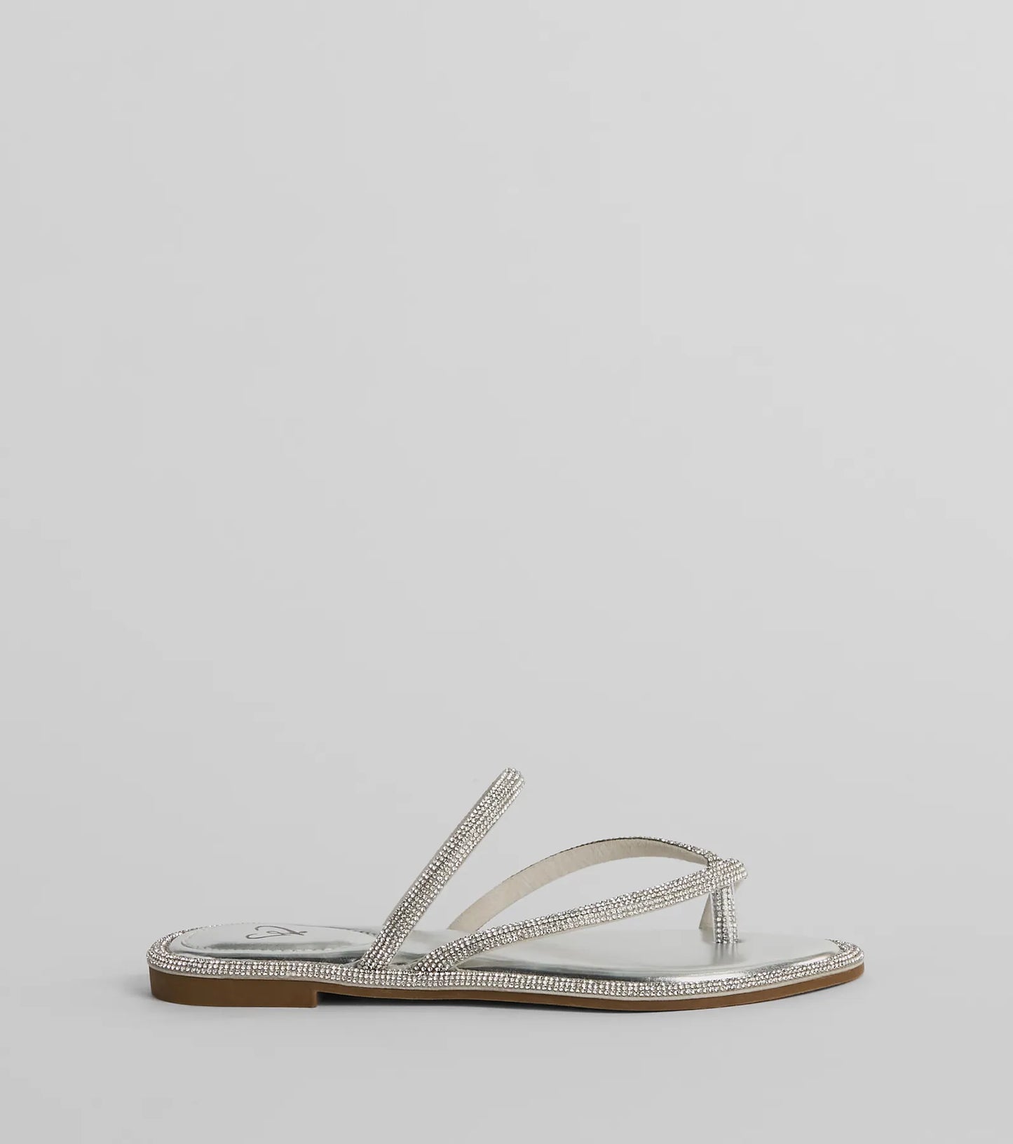 Bling It On Strappy Rhinestone Flat Sandals