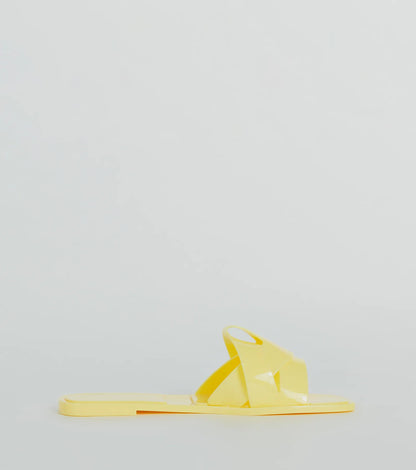 Playful Icon Flat Jelly Slide Sandals
