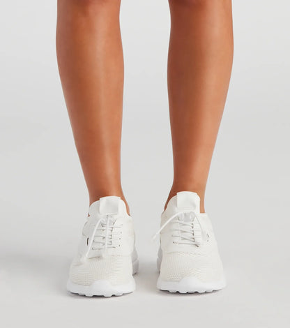 Casual Cool-Girl Vibes Knit Sneakers