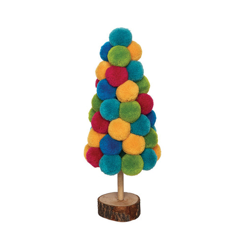 A 10 in. Boho Pom Pom Tree.