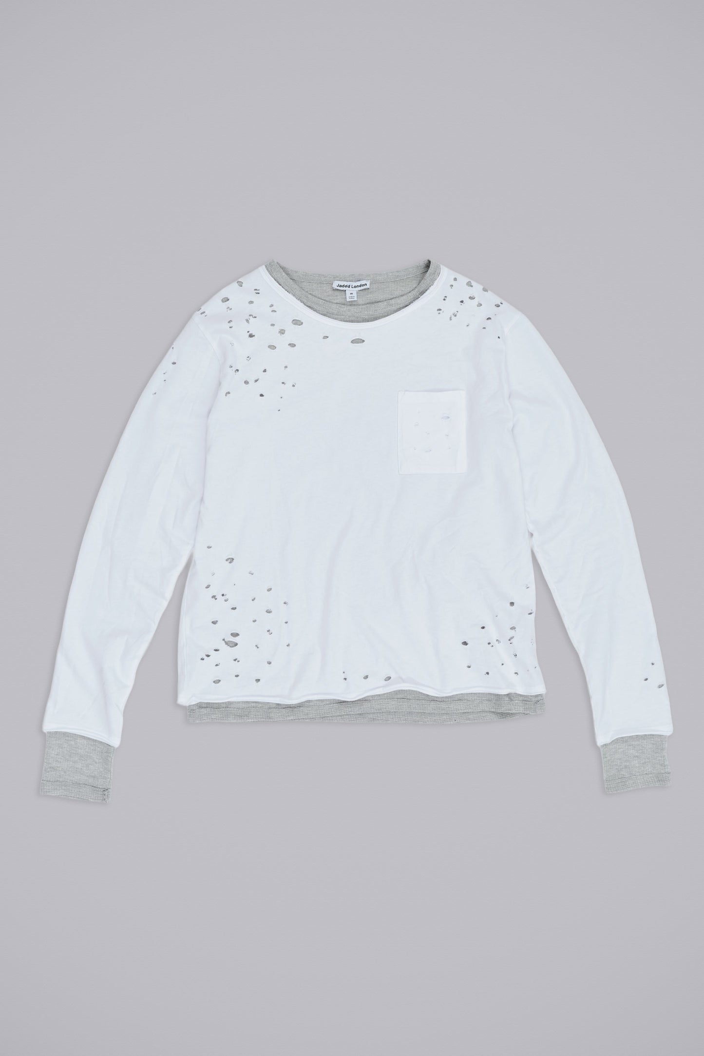 Distressed Double-Layered Waffle Top