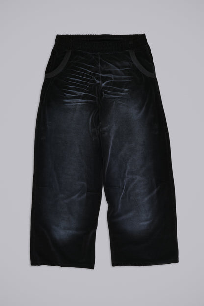 Denim Wash Velour Monster Jogger