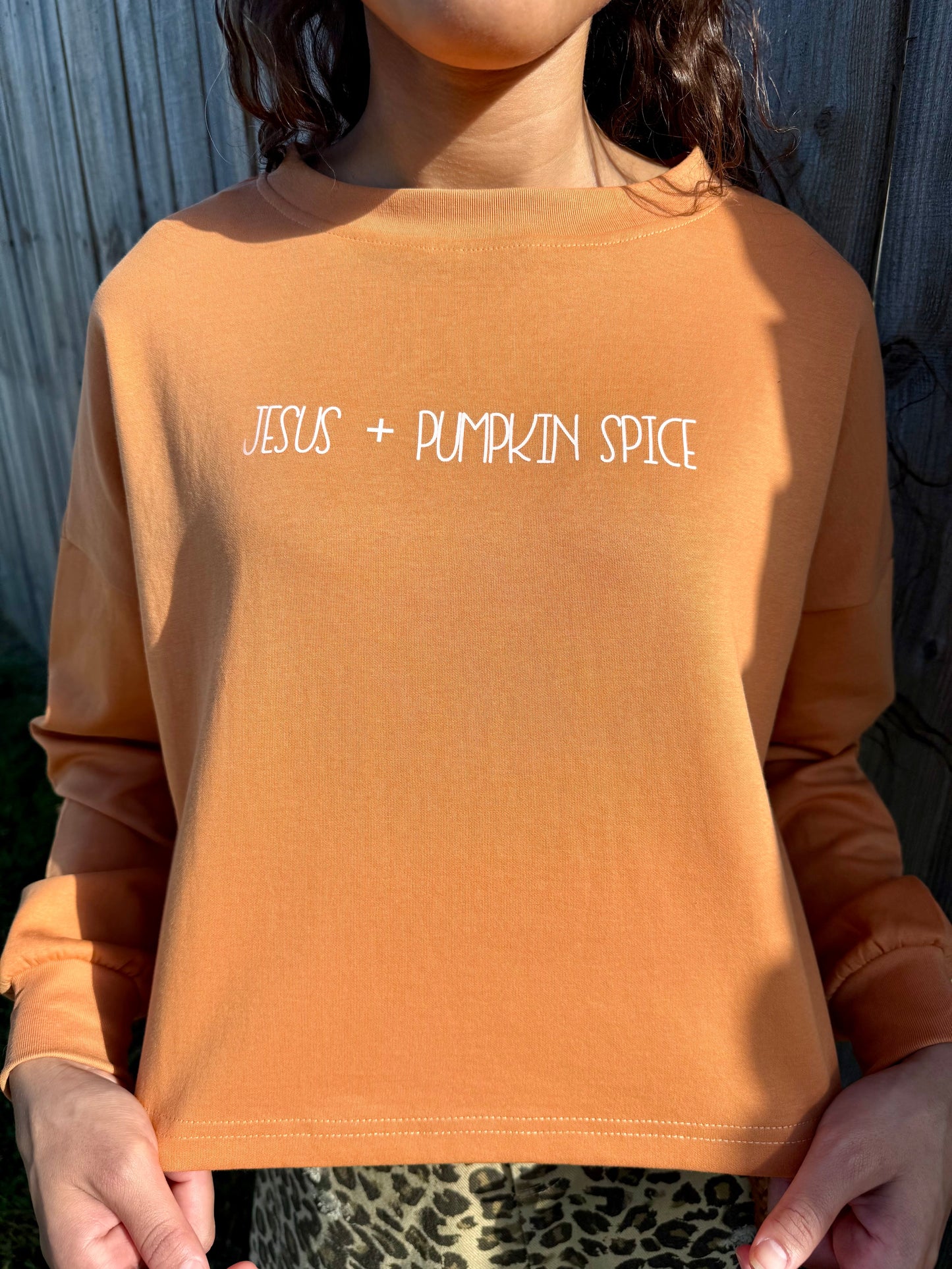 JESUS + PUMPKIN SPICE CROPPED TEE