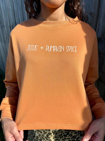 JESUS + PUMPKIN SPICE CROPPED TEE