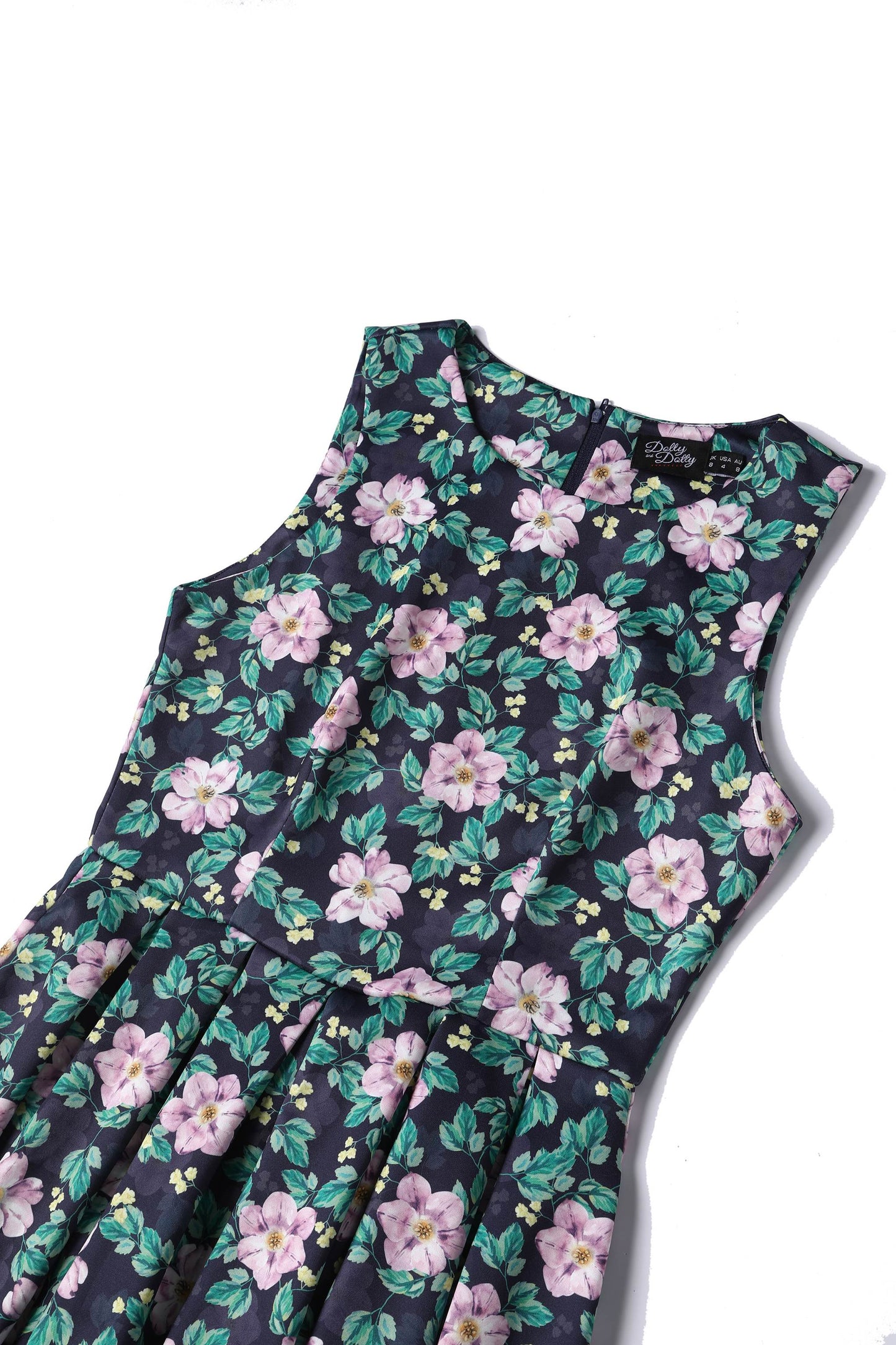 Annie Purple Floral Swing Dress