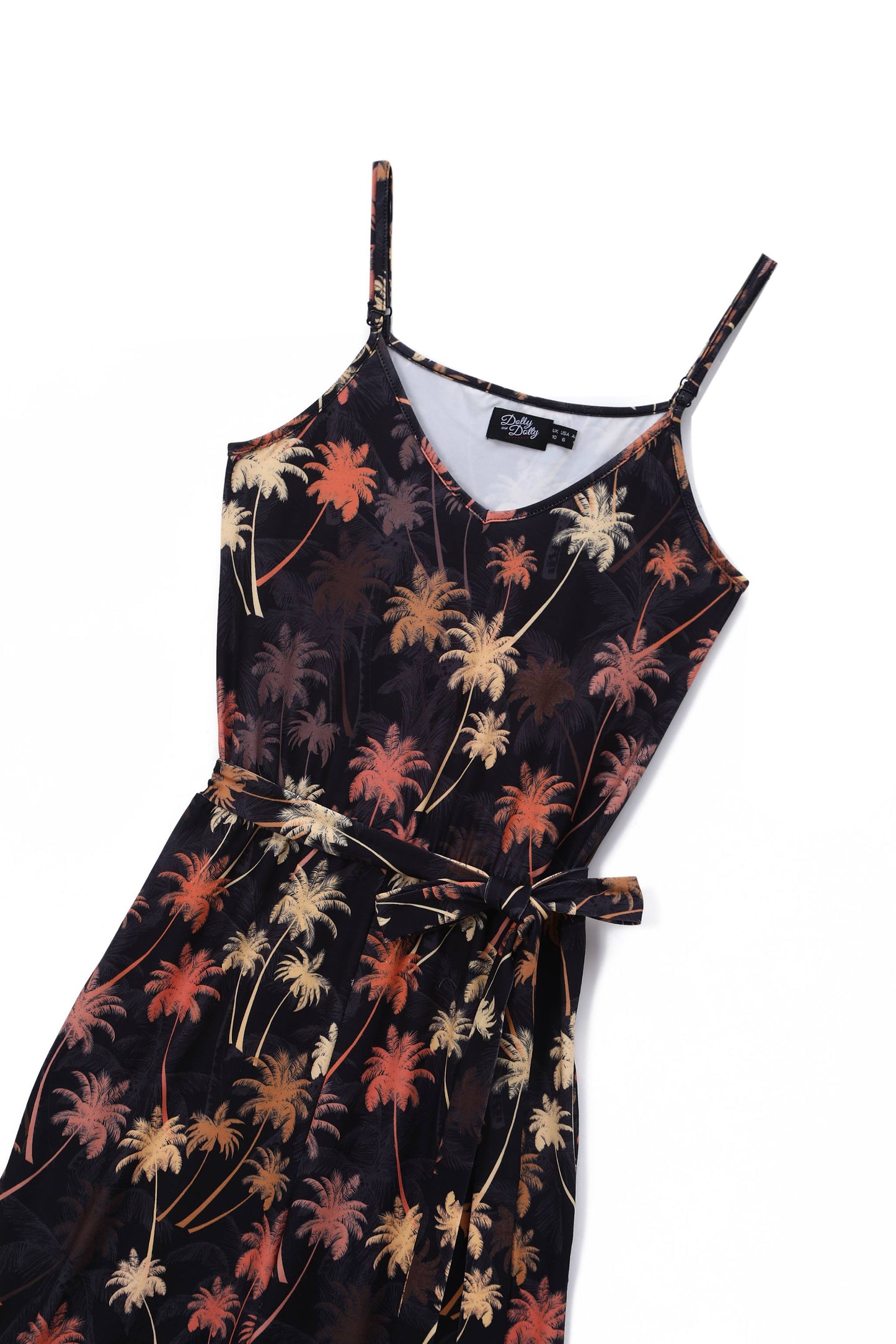 Brigitte Brown Palm Print Jumpsuit