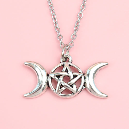 Pentagram & Moon Necklace
