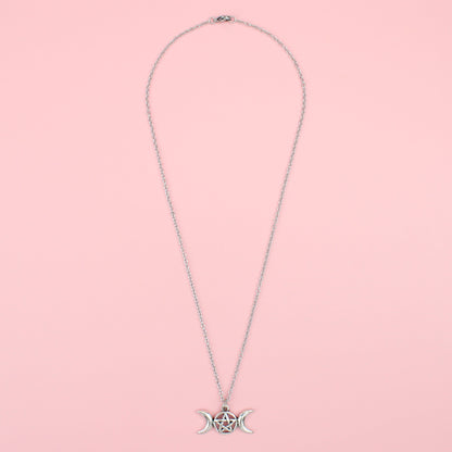 Pentagram & Moon Necklace