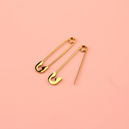 Pin it to Win it Safety Pin Earrings (Gold Plated)