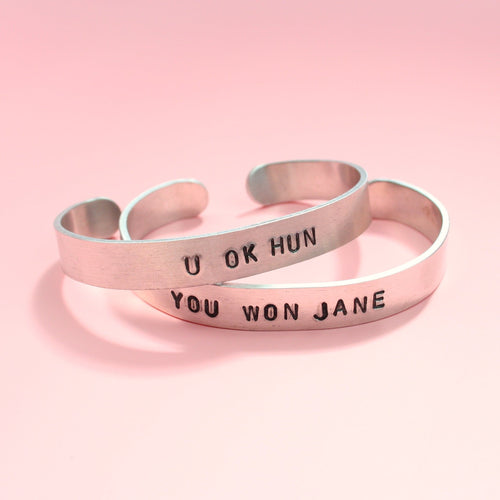 Personalised Hand Stamped Bangle