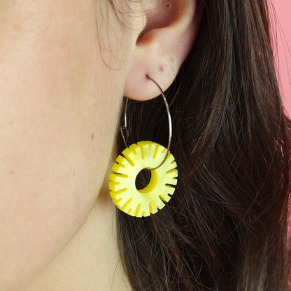 Pineapple Ring Hoop Earrings