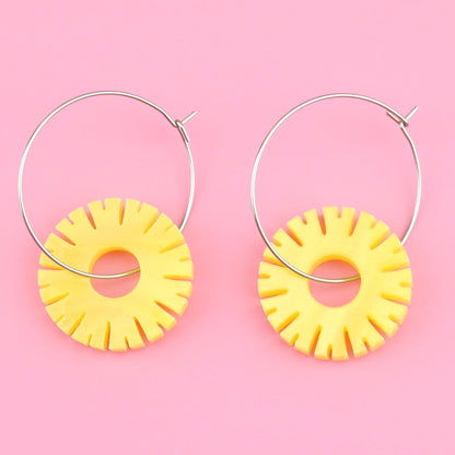 Pineapple Ring Hoop Earrings