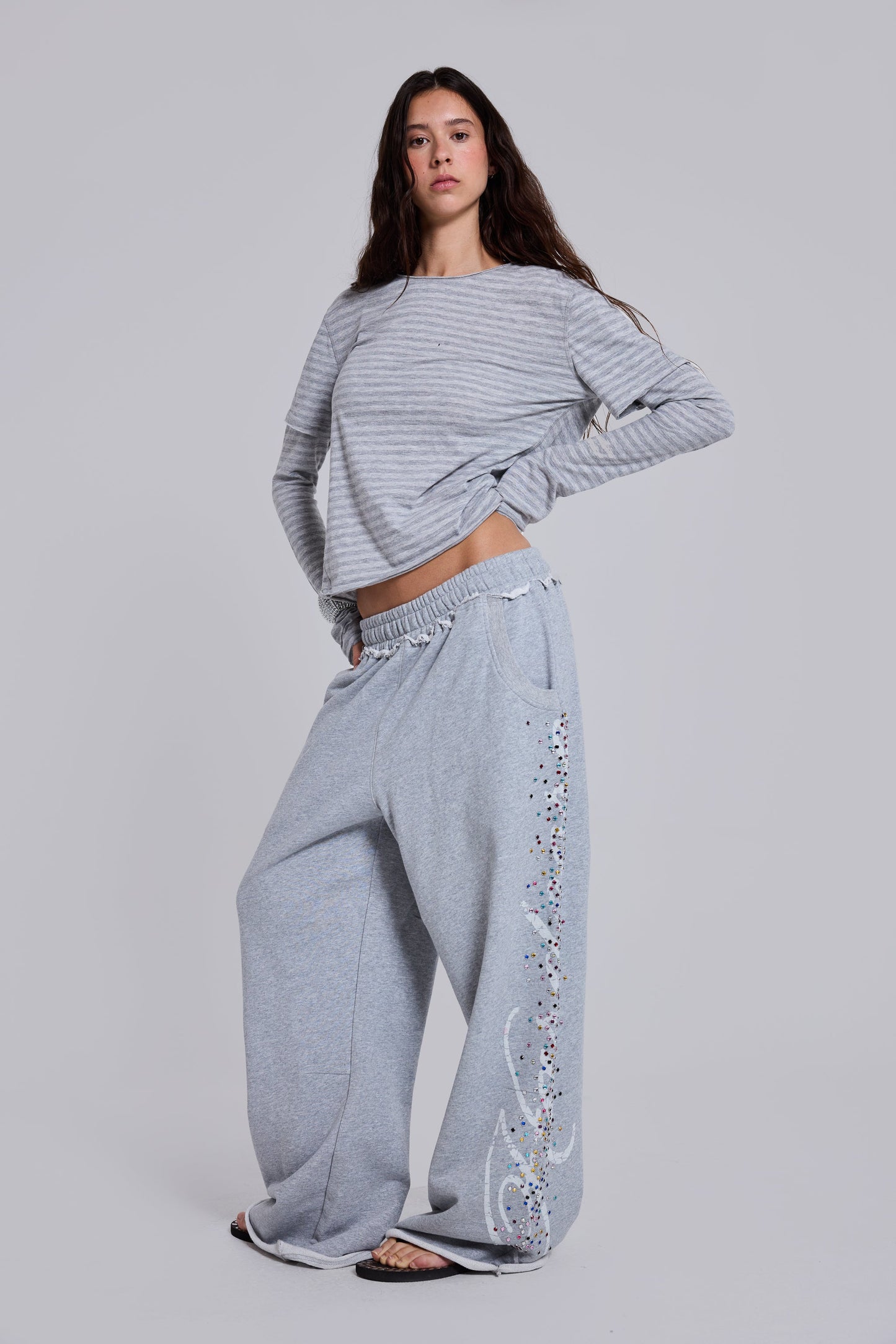 Line Double Layer Long Sleeve Top