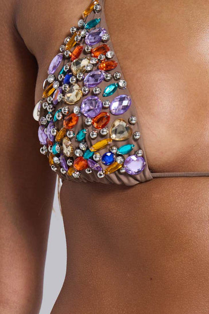 Indara Gem Triangle Bikini Top