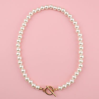 Pearlfectly Simple Necklace (Gold Plated)