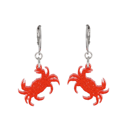 Pinch Me! Crab Huggie Hoop Earrings