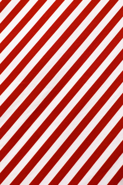 Mabel Striped Midi Shirt Dress In Red