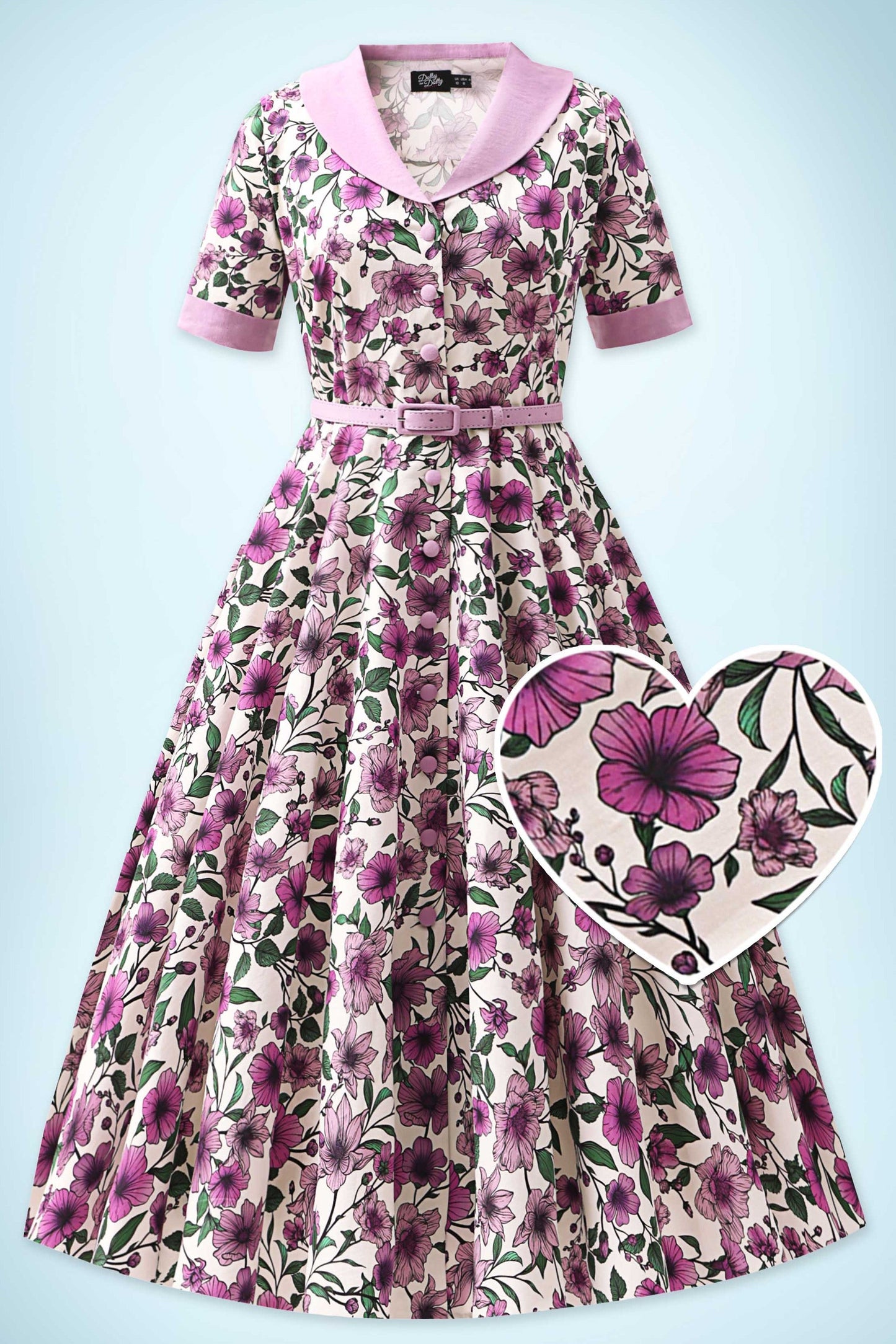 Mollie White Anemone Full Circle Shirt Dress