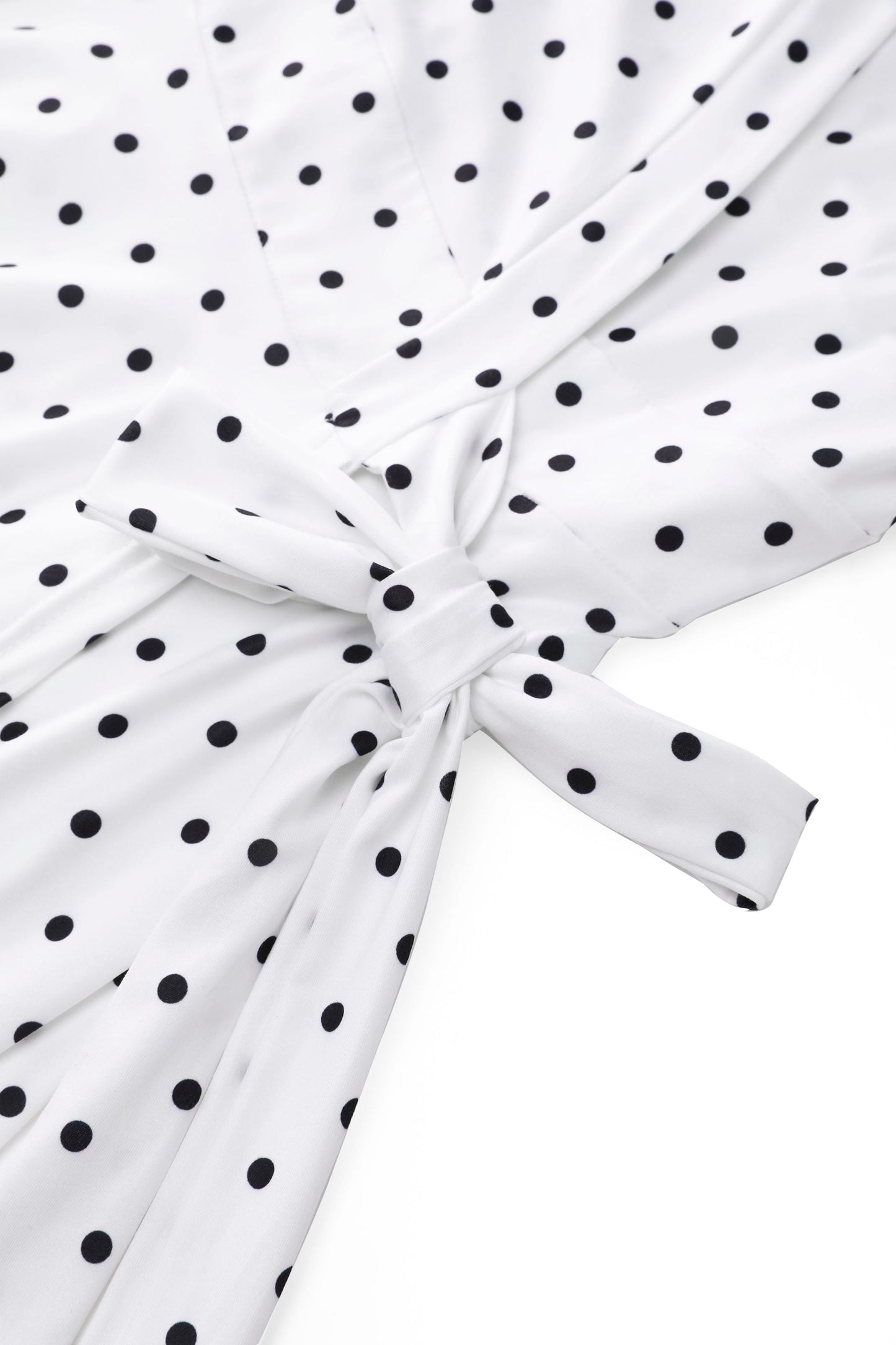 Matilda Polka Dot Wrap Dress in White