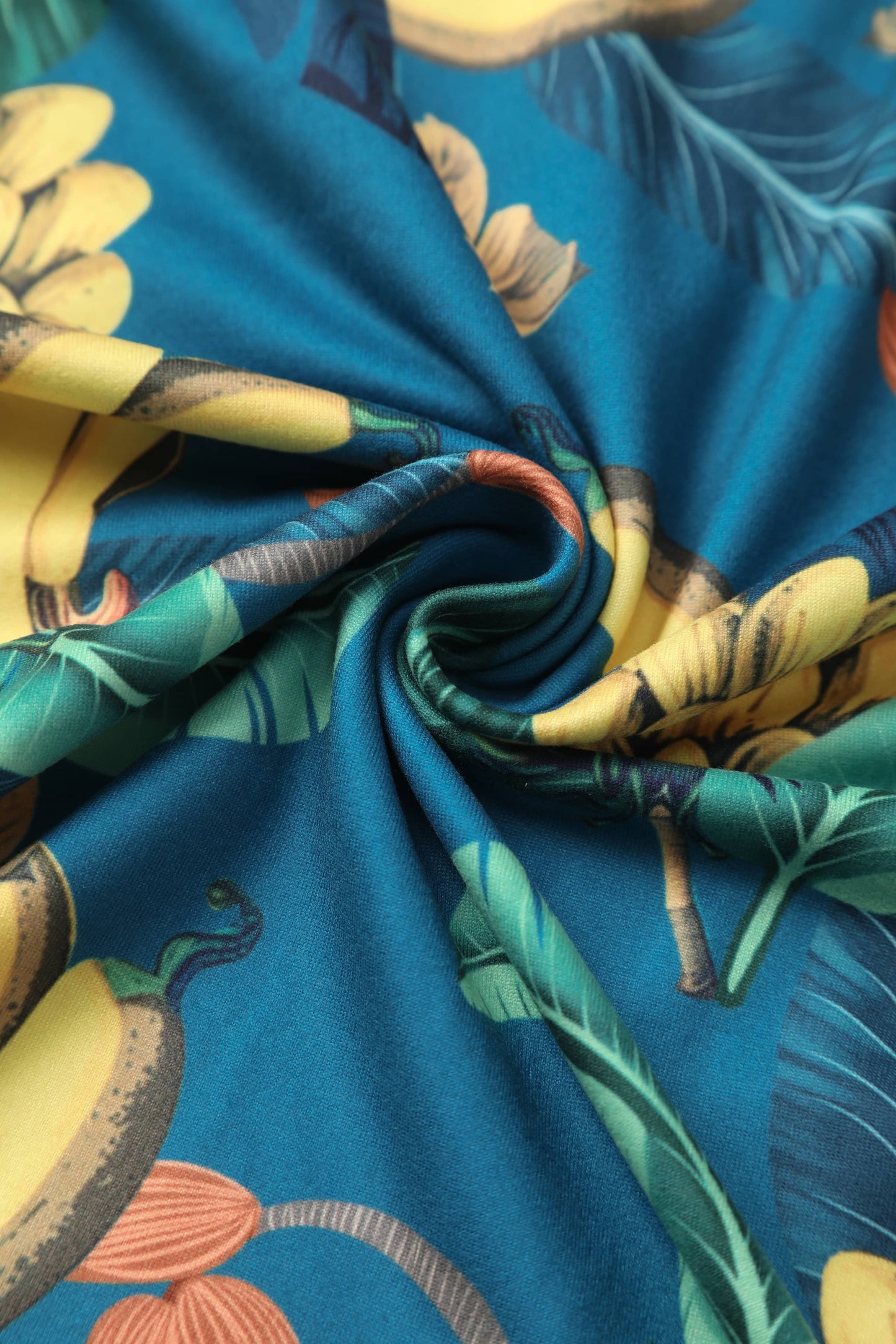 Billie Banana Print Dress In Blue