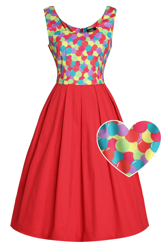 Amanda Gumball Machine Flared Dress