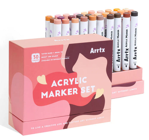 Arrtx Acrylic Marker - 30 Color Set - Skin Tone Colors (30C)