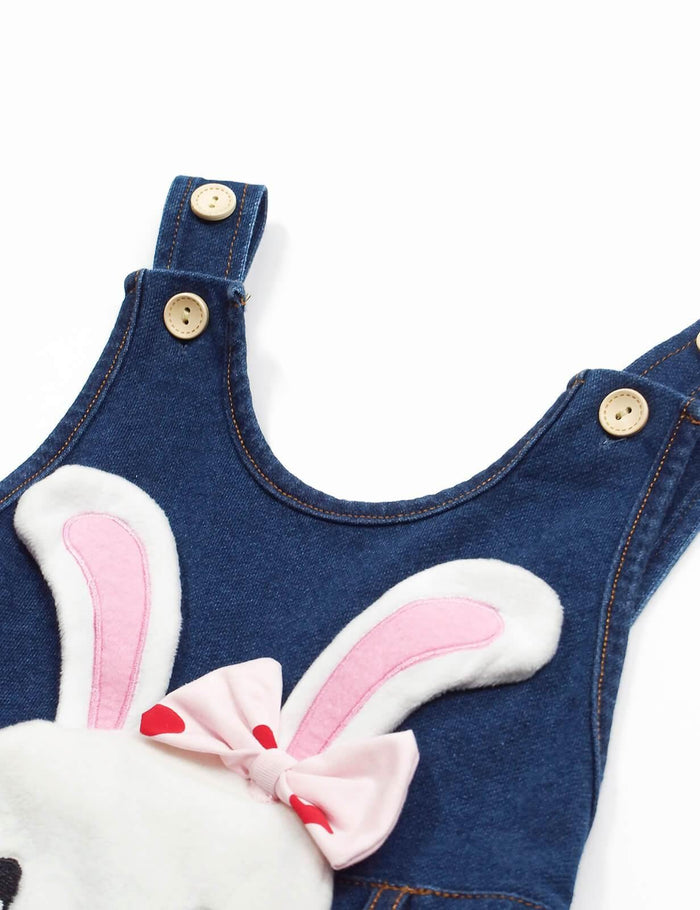 Baby Cotton 3D Cartoon Knitted Jeans Overalls - Kidscool Space