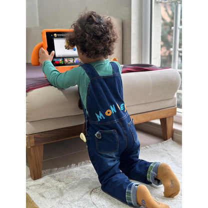 Baby Jeans Overalls Monkey 3D Cartoon Soft Knitted