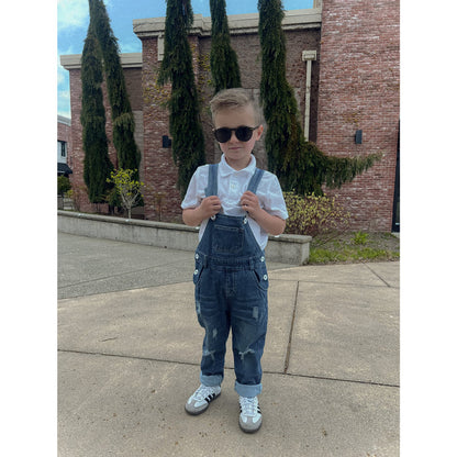 Baby Toddler Adjustable Ripped Cotton Denim Overalls