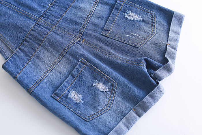 Baby & Toddler Ripped Style Denim Shortalls