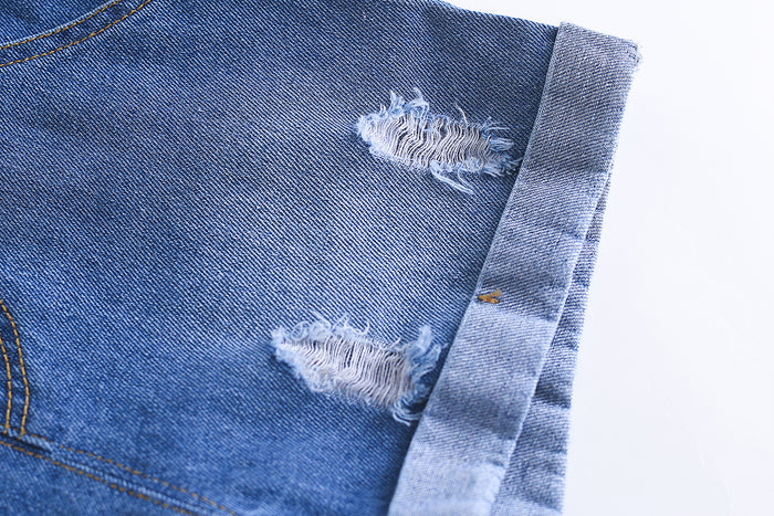 Baby & Toddler Ripped Style Denim Shortalls
