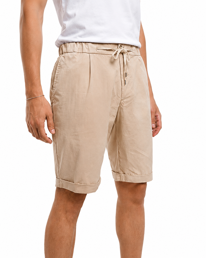 Bermuda in cotone slim Split Ciondolo SS25