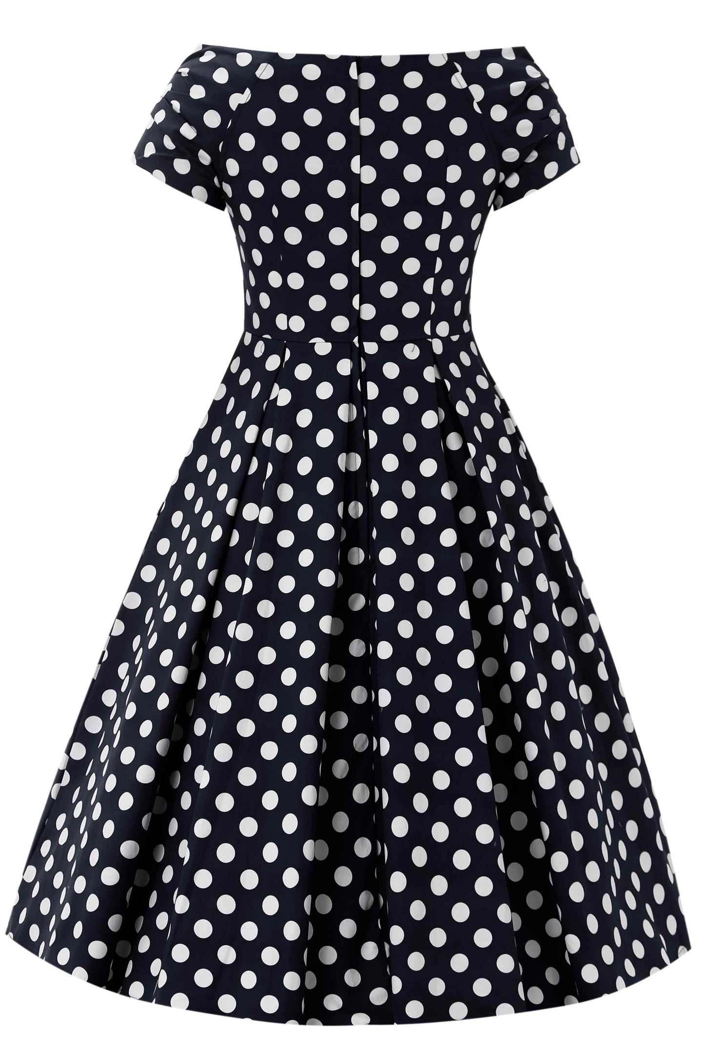 Lily Black Polka Dot Off Shoulder Dress