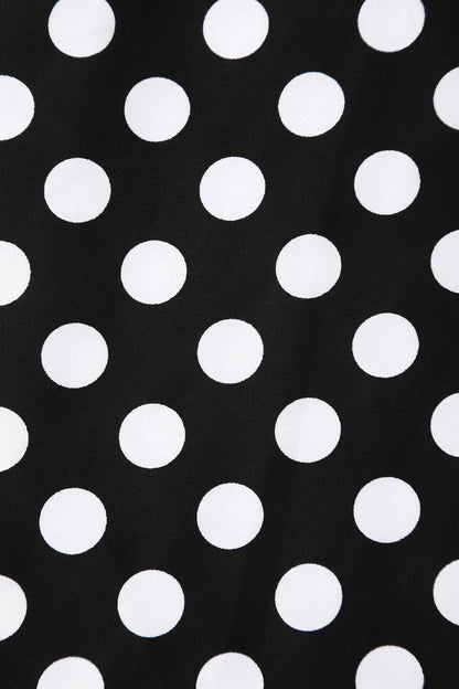 Lily Black Polka Dot Off Shoulder Dress