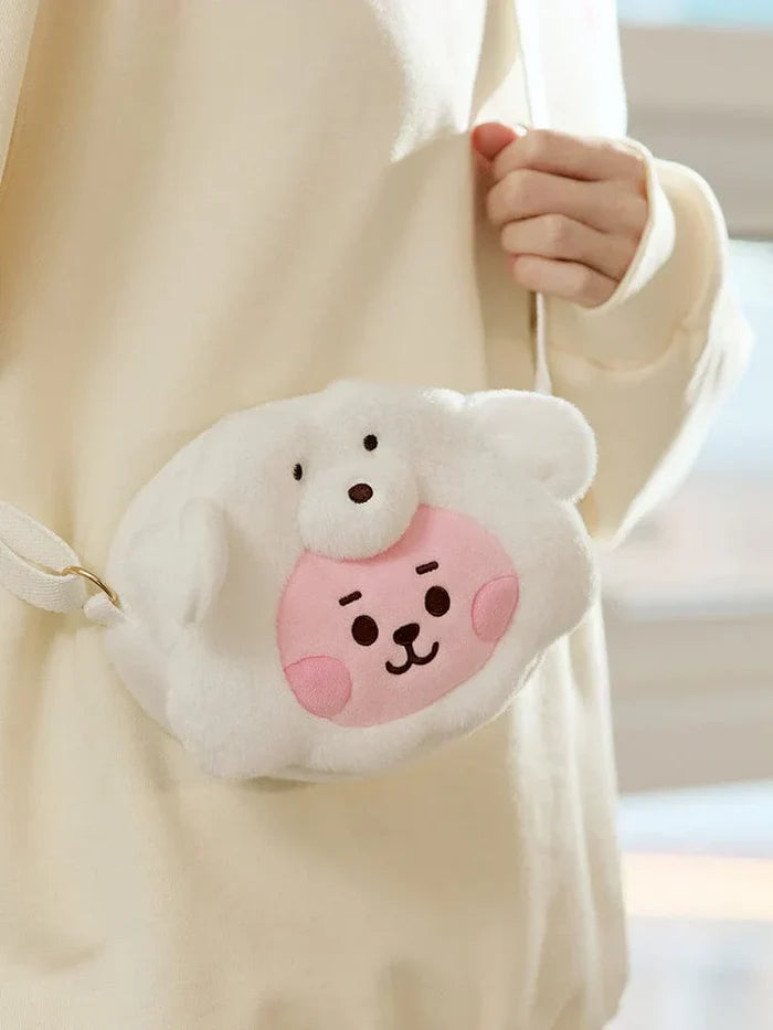 BT21 - BABY FLUFFY FACE DOLL CROSS BAG - COKODIVE