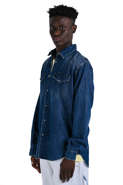 Camicia Denim regular Spy C001 scura SS25