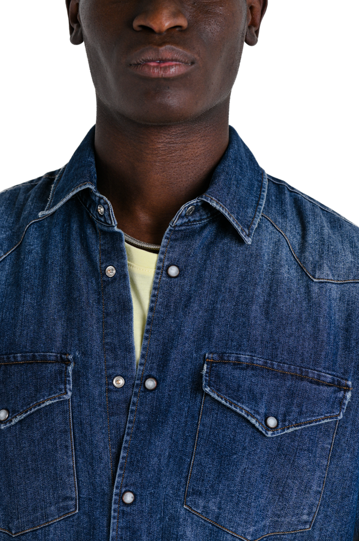 Camicia Denim regular Spy C001 scura SS25