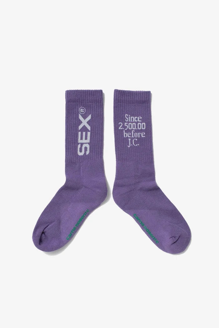 Carne Bollente - Chaussex - Purple-Pantalons et Shorts-AW23SK0202