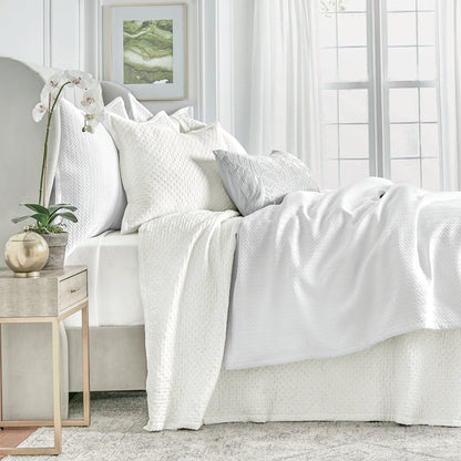 A Edin Duvet Cover displayed on a bed.