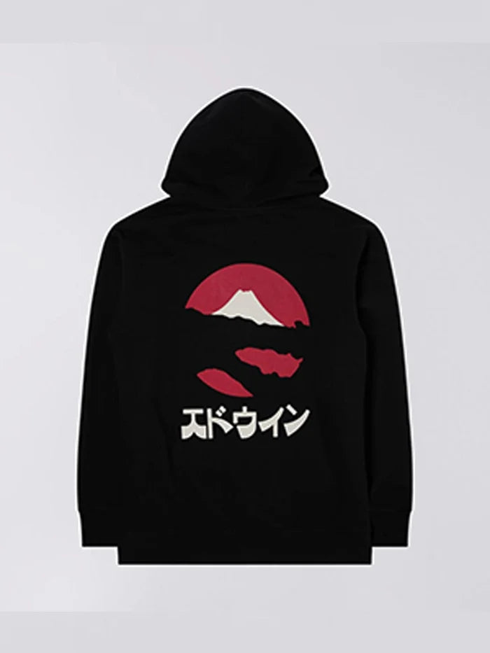 Edwin - Kamifuji Hoodie Sweat - Black - Pull Noir-Pulls et Sweats-I031106