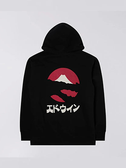 Edwin - Kamifuji Hoodie Sweat - Black - Pull Noir-Pulls et Sweats-I031106