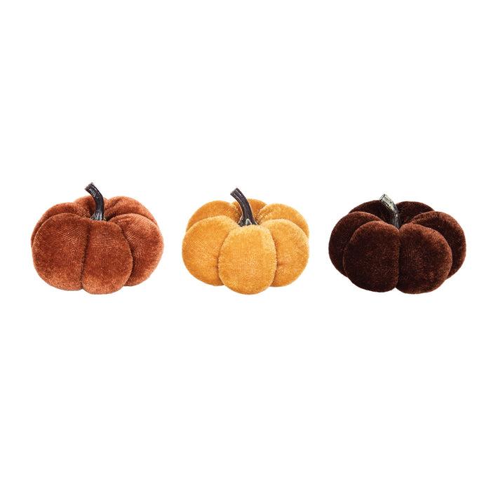 A Fall Velvet Pumpkin, Set of 9.