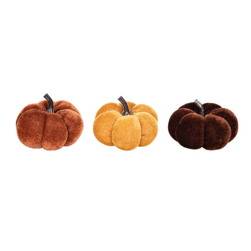 A Fall Velvet Pumpkin, Set of 9.